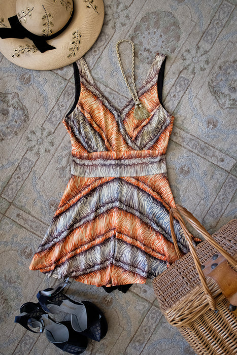 Incredible 1940's RARE Catalina Swimsuit Playsuit / Small