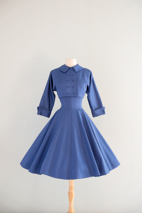 Gorgeous 1950's Cornflower Blue Dress & Jacket by Jonathon Logan / S Xtabay Vintage Gorgeous 1950's Cornflower Blue Dress & Jacket by Jonathon Logan / S Xtabay Vintage