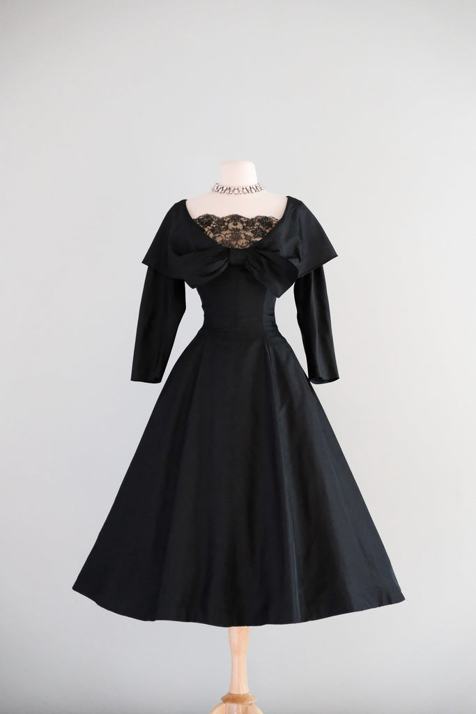 vintage black cocktail dress 1950's Silk Taffeta New Look Era By Suzy – Xtabay Vintage Tight Dress Spaghetti Strap Timeless vintage black homecoming fabric_Woven US Sizes:11 Men's = 12.5 Women's