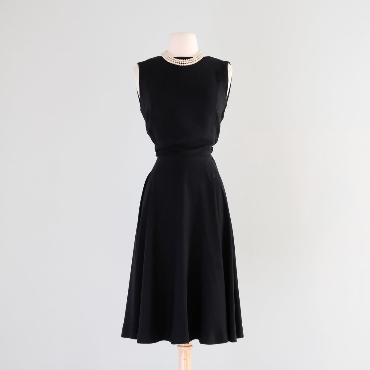 Elegant 1950's Draped Back Little Black Dress by Jr. Sophisticates / S –  Xtabay Vintage