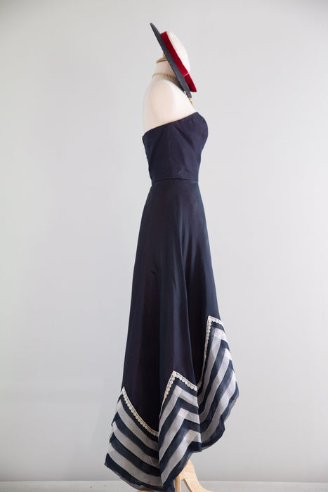 Extraordinary 1970’s Silk Organza Evening Gown By Designer Ruben Panis| S