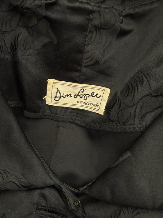 Exquisite 1950's Don Loper New Look Silk Rose Print Cocktail Dress / Small