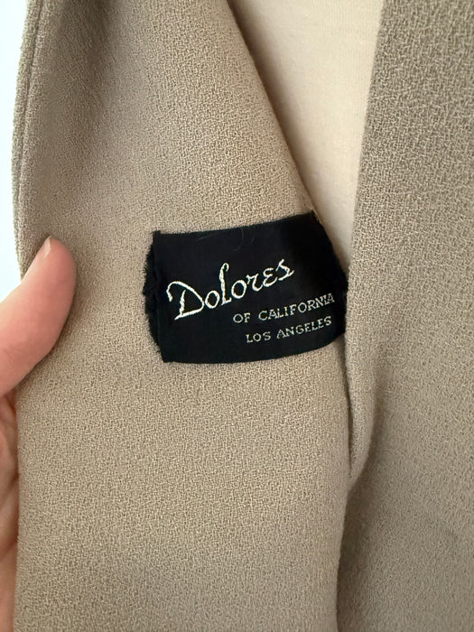 Extraordinary 1940's Beaded Swing Coat by Dolores of California / SM