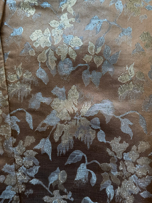 Glorious Early 1960's Edward Abbott Autumn Silk Brocade Dress & Jacket / SM