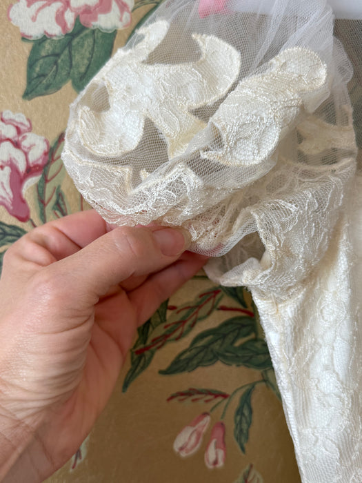 Stunning 1950's Mauer Original Ballet Length Wedding Dress / S