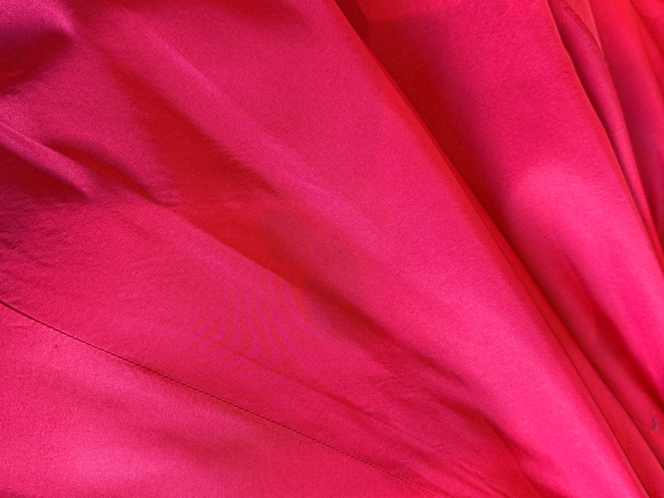 Stunning 1950's Peggy Hunt Cherry Red Silk Party Dress With Chantilly Lace / M