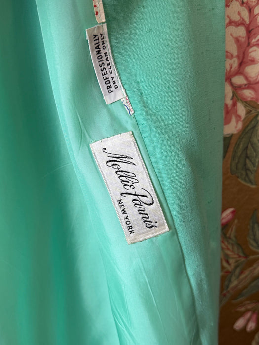Impossibly Chic 1960's Seafoam Green Evening Dress By Mollie Parnis New York / M