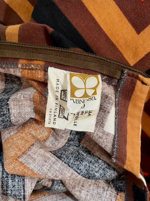 Vintage 1970's Marimekko Inspired Kaftan by Vanessa Made in Finland / ML