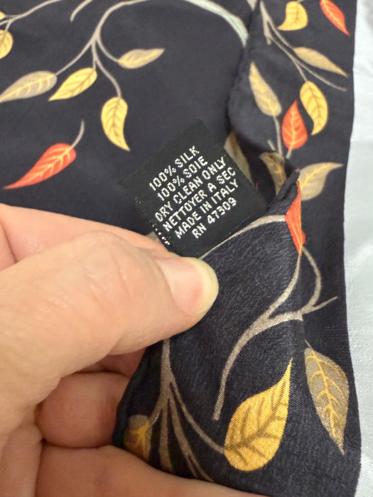 Rare Vintage Erté Silk Scarf – “Tiger Lily” For Carry Back LTD Italy / OS