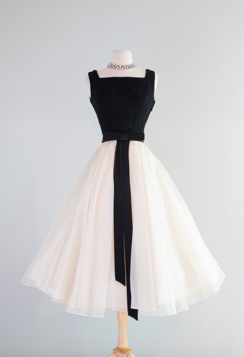 Classic 1950's Grace Kelly Style Cocktail Party Dress by Carlye / Smal Xtabay Vintage Classic 1950's Grace Kelly Style Cocktail Party Dress by Carlye / Smal Xtabay Vintage