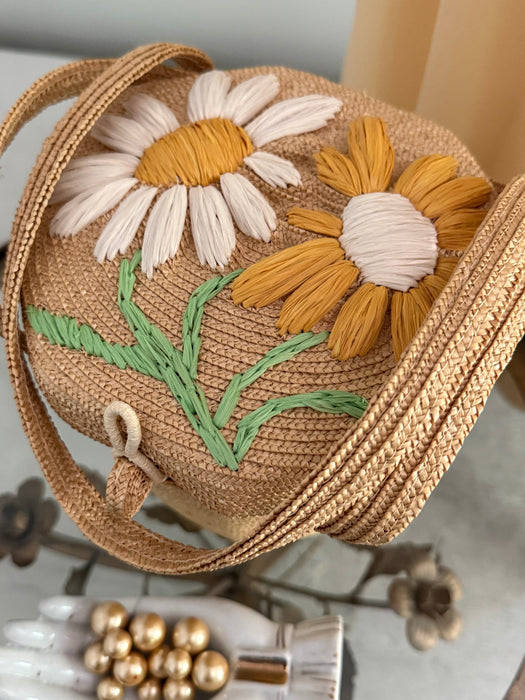 Vintage Woven Straw Handbag by Magid Handbags, Made in Italy