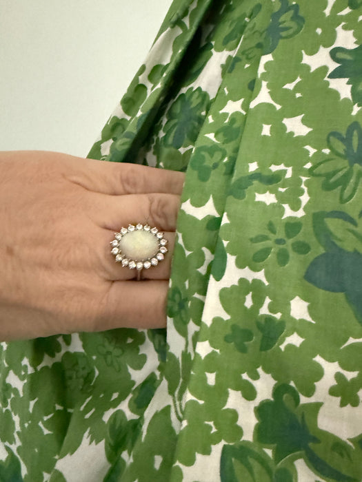 Glorious 1950's Carolyn Schnurer Polished Cotton Summer Dress / S