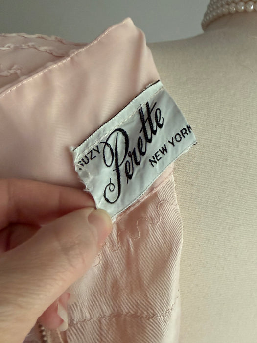 Spectacular 1950's Peony Pink Party Dress By Suzy Perette / SM
