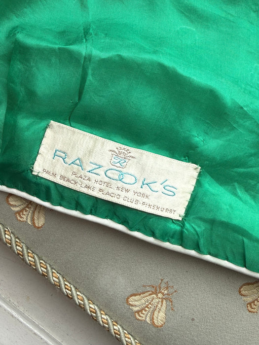 Gorgeous 1960's Kelly Green Hand Embroidered Lambswool Cardigan From Razooks / M