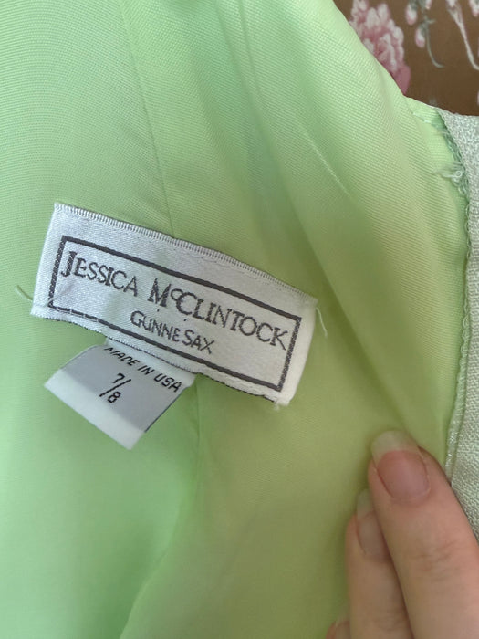 Stunning Y2K Celadon Green Slip Dress By Jessica McClintock / S
