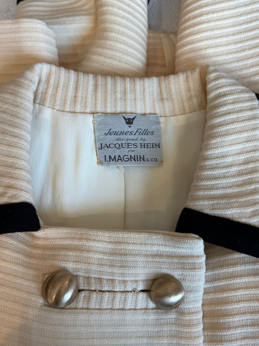 Chic Early 1960's Suit By French Designer Jacques Heim For I.Magnin / S