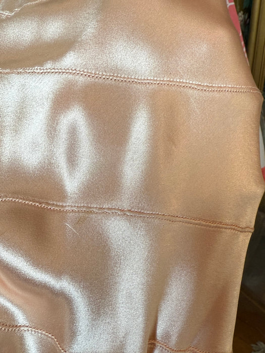1930's Liquid Silk Bias Cut Evening Dress & Matching Cape in Ballet Pink / XS
