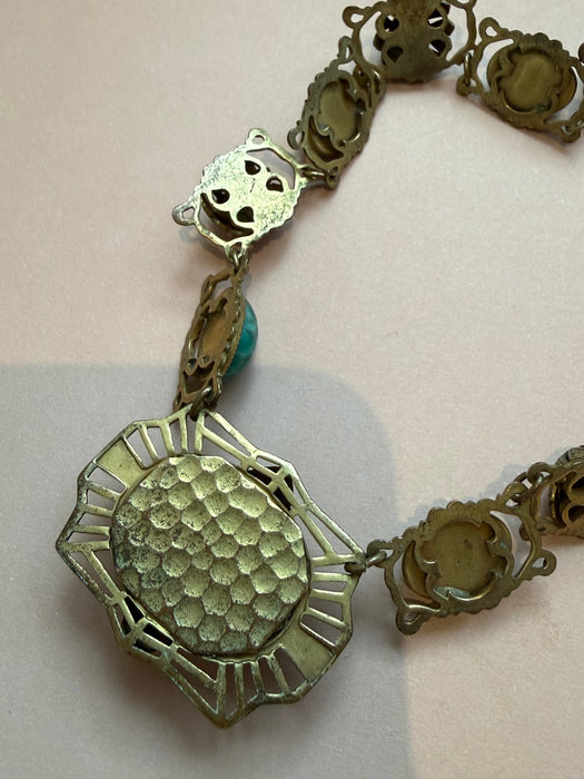 Gorgeous Czech Egyptian Revival Necklace Circa 1920-1930