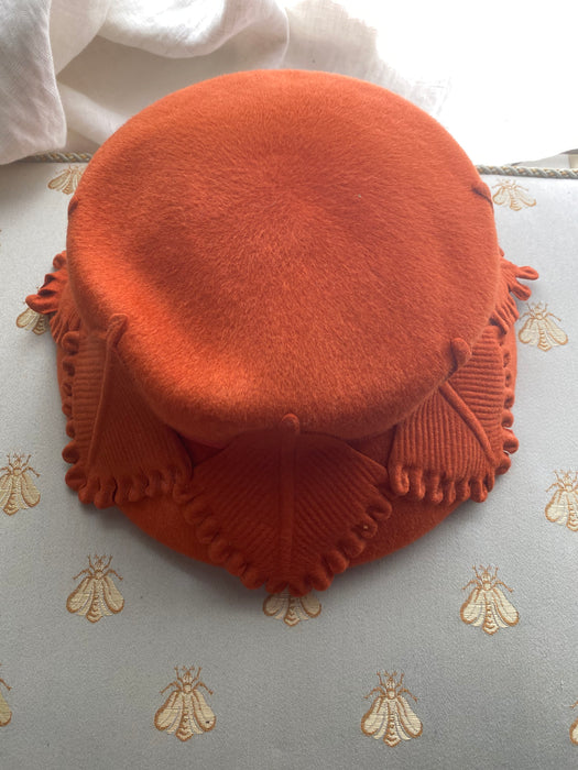 Vintage 1950's Autumn Leaves Felt Hat / SM