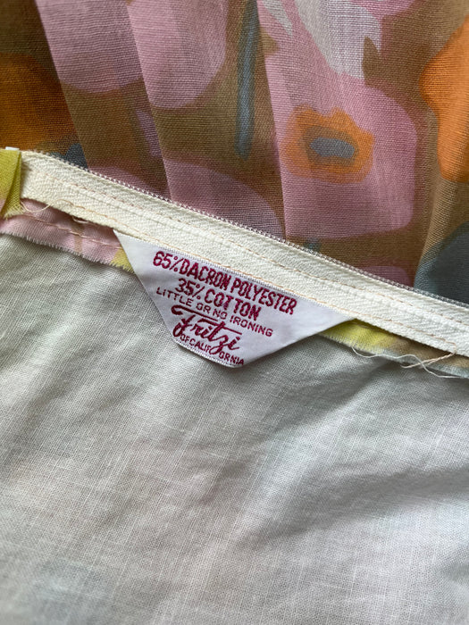 Vintage 1960's Flower Child Pastel Sundress by Fritzi / M