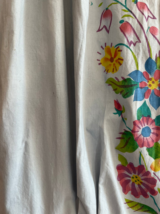 Vintage 1940's Mirror Blue Cotton Wrap Dress by Lo-Jo Shoppe / S