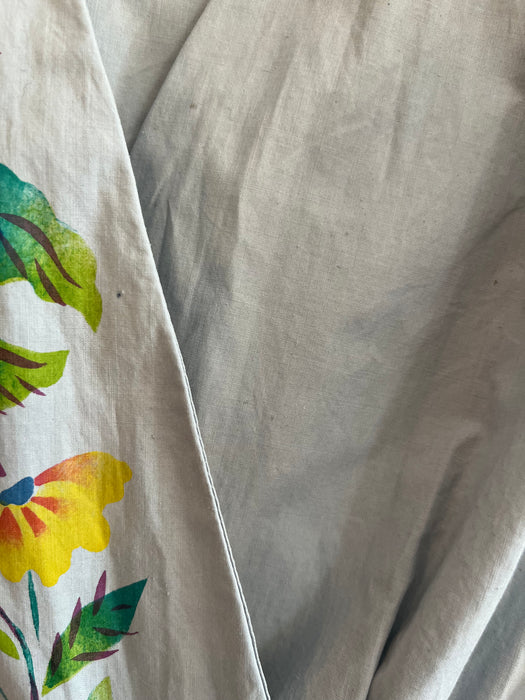 Vintage 1940's Mirror Blue Cotton Wrap Dress by Lo-Jo Shoppe / S