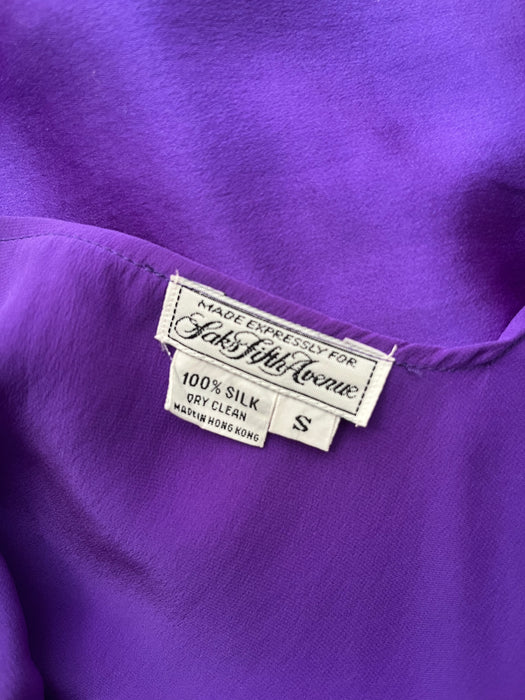 Vintage 1990's Royal Purple Silk Camisole by Saks Fifth Ave. / S