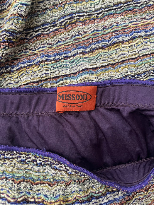 Vintage 1990's Striped Missoni Knit Skirt / L