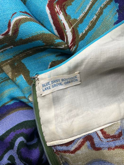 Vintage 1960's Desert Nights Mirage Linen Jumpsuit / M