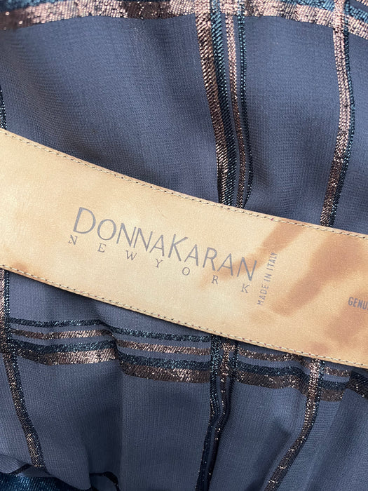 Vintage 1980's Plum Leather Statement Belt by Donna Karan / M