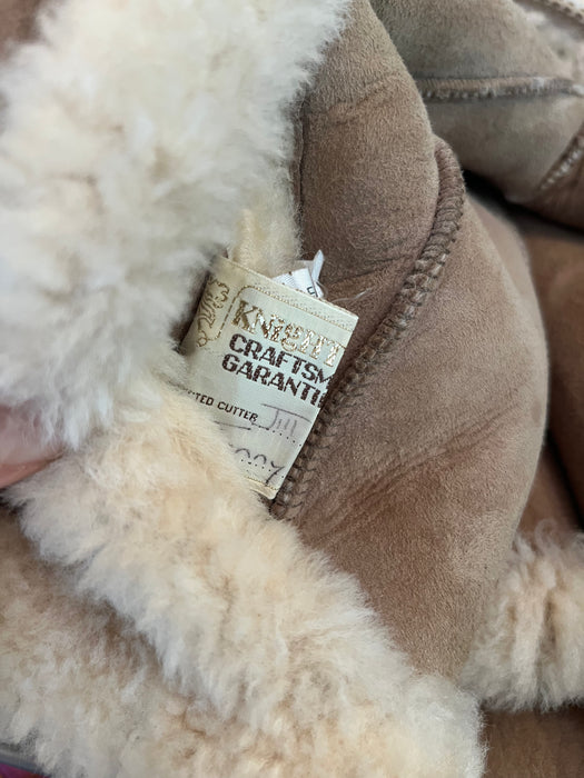 Vintage 1970's Reversible Shearling Suede Cropped Jacket by Knight Tailors / S