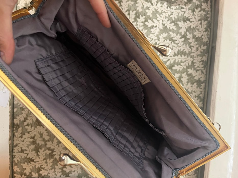 Vintage 1950's Colorful Floral Needlepoint Handbag by Christine Custom Bags