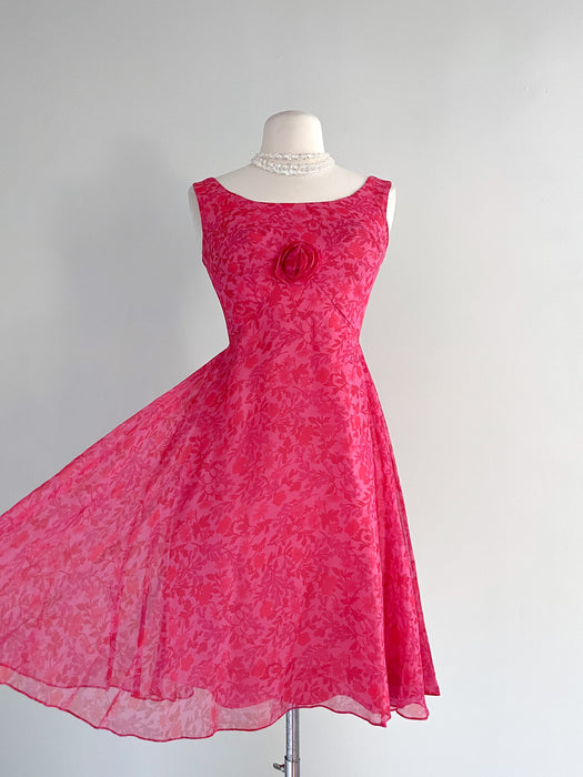 Adorable Barbie Pink 1960's Babydoll Dress  / Sz XS