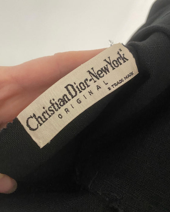 RARE 1950's Museum Piece "NEW LOOK" Christian Dior Black Dress / Waist 26