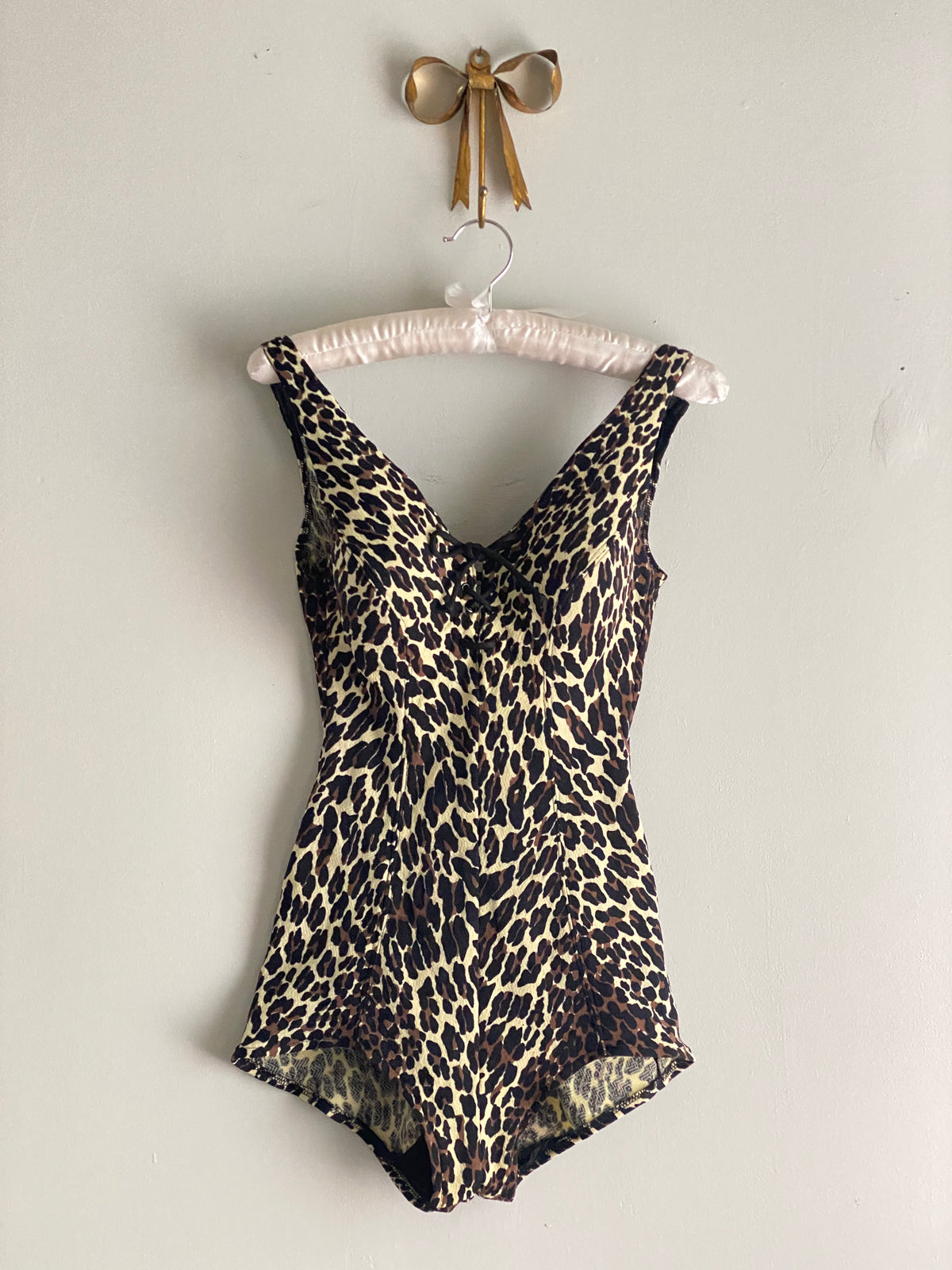 中古 廃盤  Dixie Leopard Print Bunny MEOW! 1960's Iconic Cole of California Leopard Print Swimsuit / SM