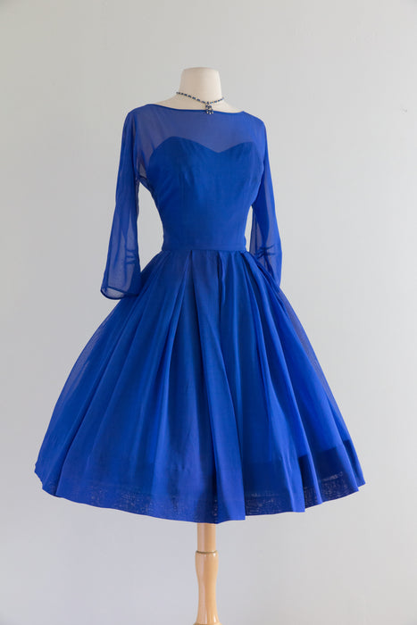 Vintage 1950's Royal Blue Party Dress By Jonny Herbert / Waist 30 Xtabay Vintage Vintage 1950's Royal Blue Party Dress By Jonny Herbert / Waist 30 Xtabay Vintage