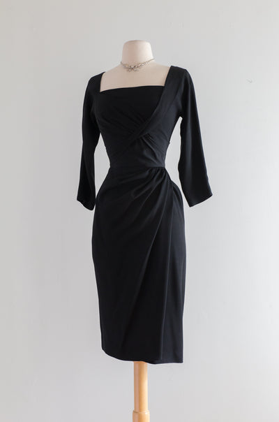 Vintage 1950's Little Black Dress by Designer Dorothy O'Hara / Waist 2 ...