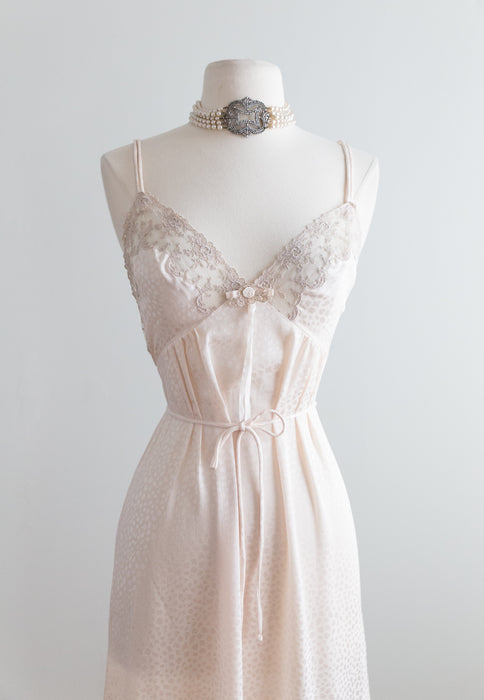 Vintage NOS 1970's Christian Dior Two Piece Peignoir Set Medium