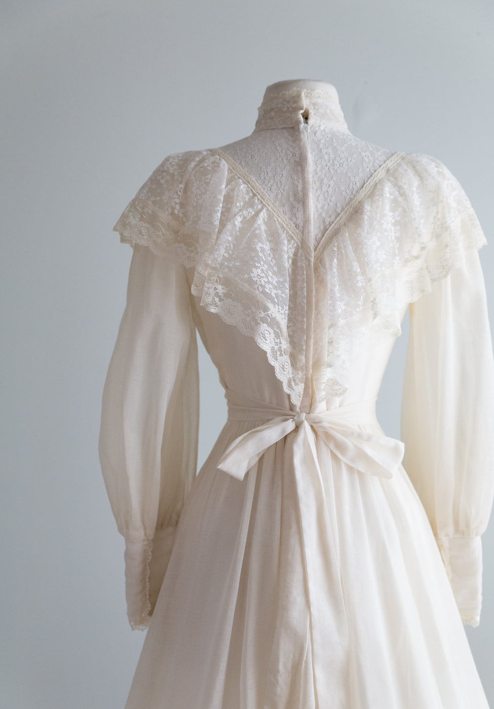 C-1975 Ivory Cotton Long Dress.