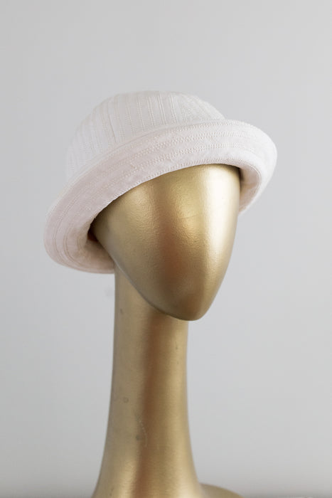 Perfect White 1960's Bucket Hat By Irene of New York from Neiman Marcus
