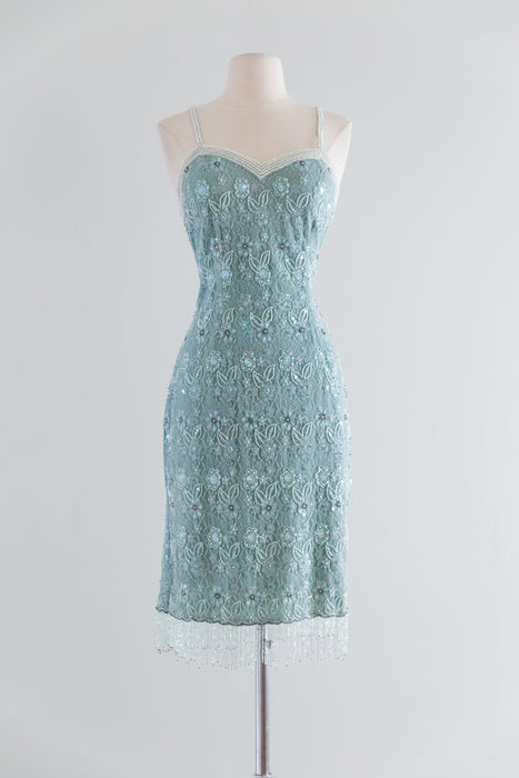 Fabulous Beaded Flapper Style Dress By Judith Ann NOS / Medium