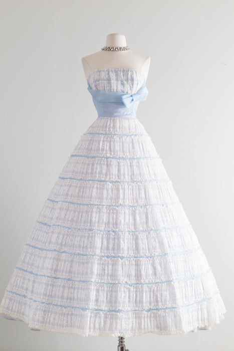 1950's *Cinderella's Ball Gown* Strapless Formal Prom Dress / Waist 24