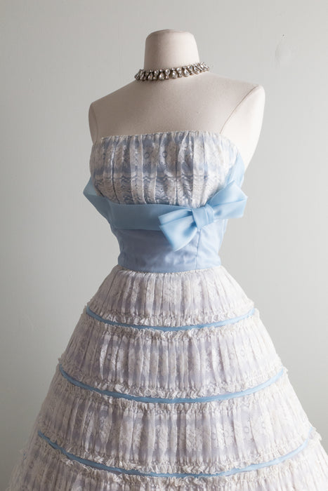 1950's *Cinderella's Ball Gown* Strapless Formal Prom Dress / Waist 24