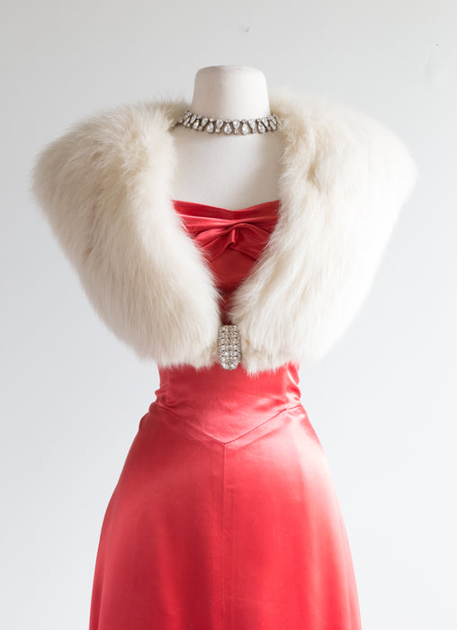 Fabulous 1950's Era Artic Fox Fur Collar / OS