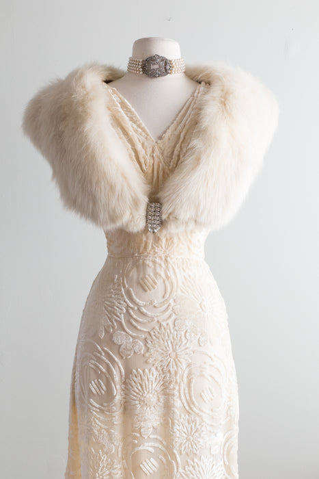Fabulous 1950's Era Artic Fox Fur Collar / OS