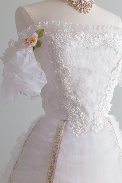 IN THE GARDEN Rococo Inspired Fantasy Wedding Gown / Waist 26