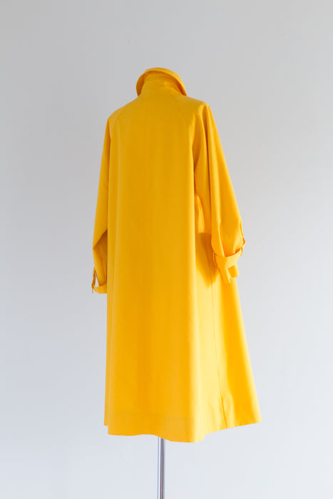 Vintage 1970s Bonnie Cashin Daffodil Raincoat / Medium