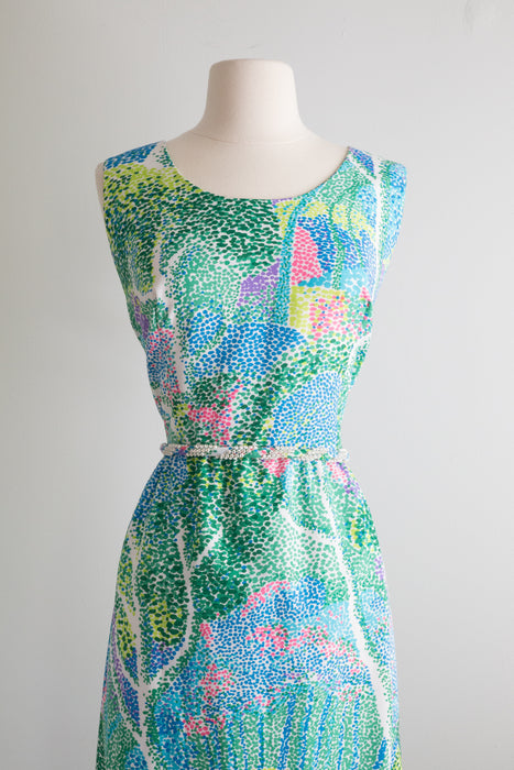 Vintage 1960's Seurat Inspired Gown By Nat Kaplan / ML