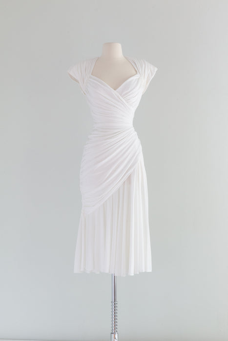Vintage 1980's Ivory Venus de Milo Dress / Medium
