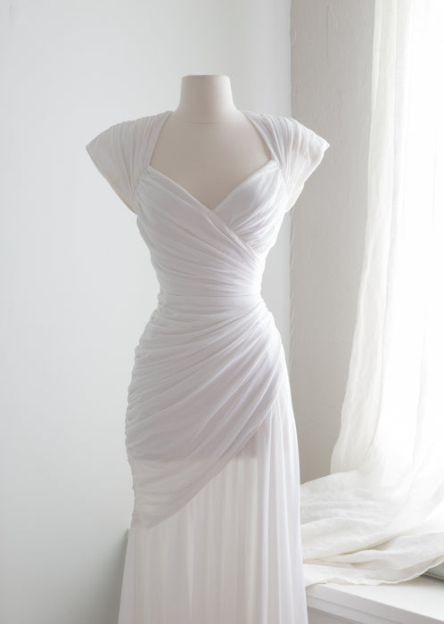 Vintage 1980's Ivory Venus de Milo Dress / Medium